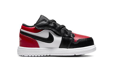 Кроссовки детские Air Jordan 1 Low Top Retro Black Red Toe - Boxette Shop