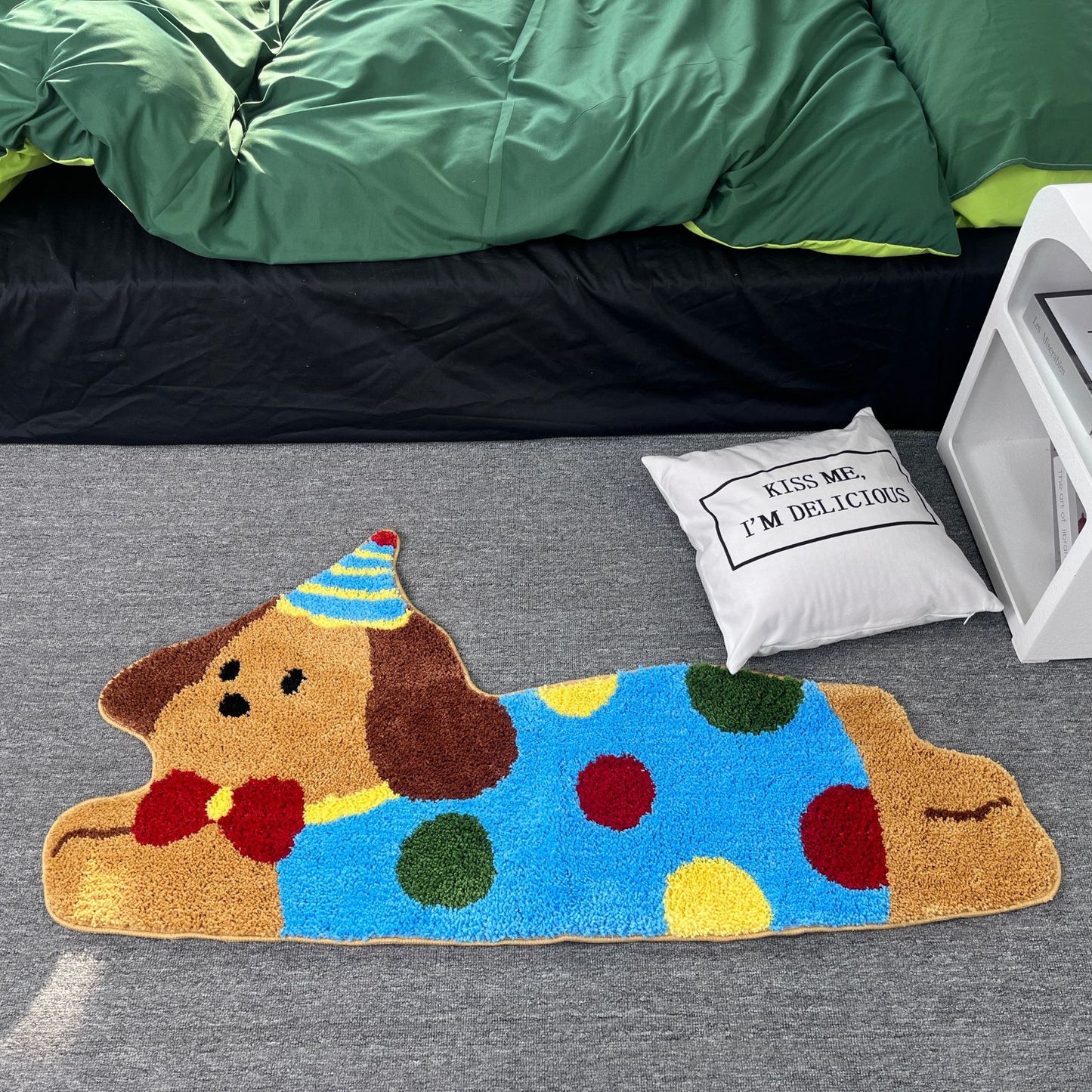Chhatwal & jonsson adorable collection cute animal tufted flocking blanket thickened bedroom cooler bedside blanket living room absorbent coffee table sofa carpet rugs