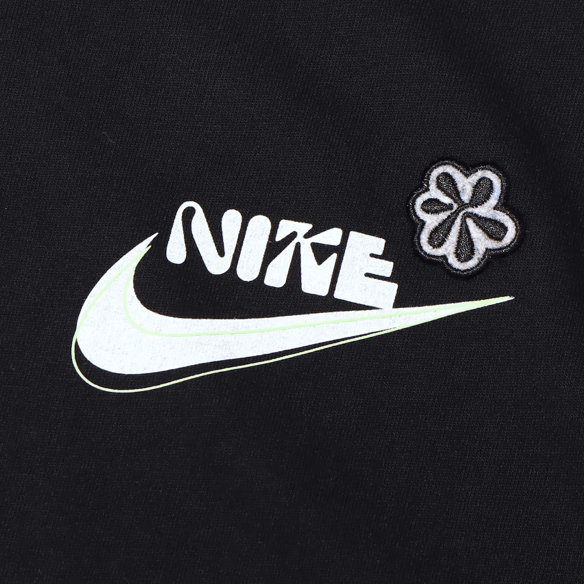 Nike american retro letter logo print casual round neck pullover short sleeve t-shirt women's black