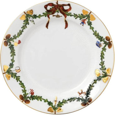Royal copenhagen плоская тарелка с рифленым рождественским узором в форме звезды тарелка белая 22 см - Boxette Shop