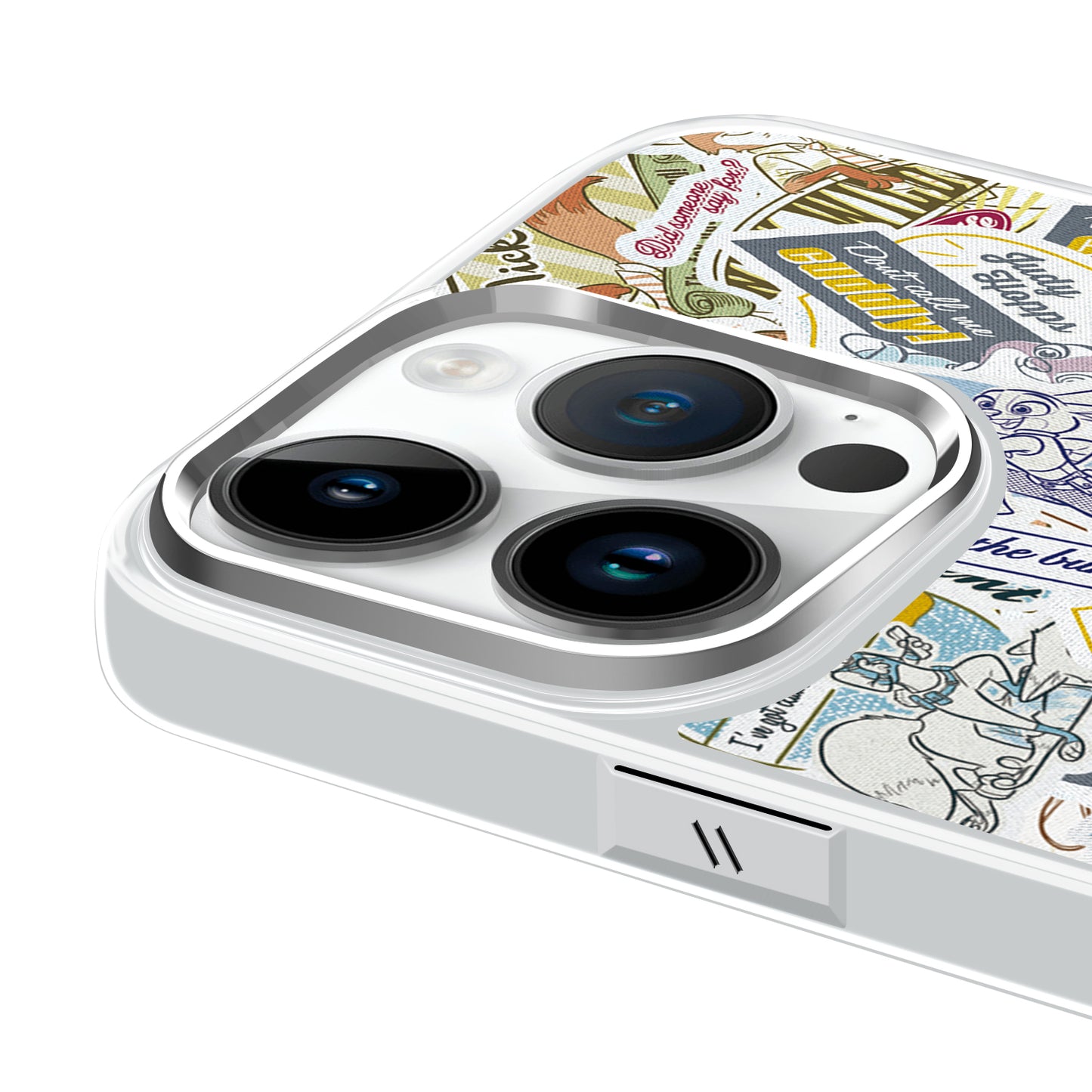 Disney ABS+PC materiali Yuqori sifatli metall boʻyoq oyna himoyasi muzli shisha qopqogʻi Tide Crazy City hayvon stikerlari shamol telefoni uchun Apple/Apple 16Pro Max/Plus/iPhone15/14/13Pro multfilm animatsiyasi