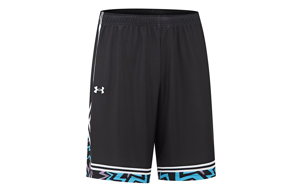 Under armour тренировочные эластичные баскетбольные штаны спортивные шорты мужские черные