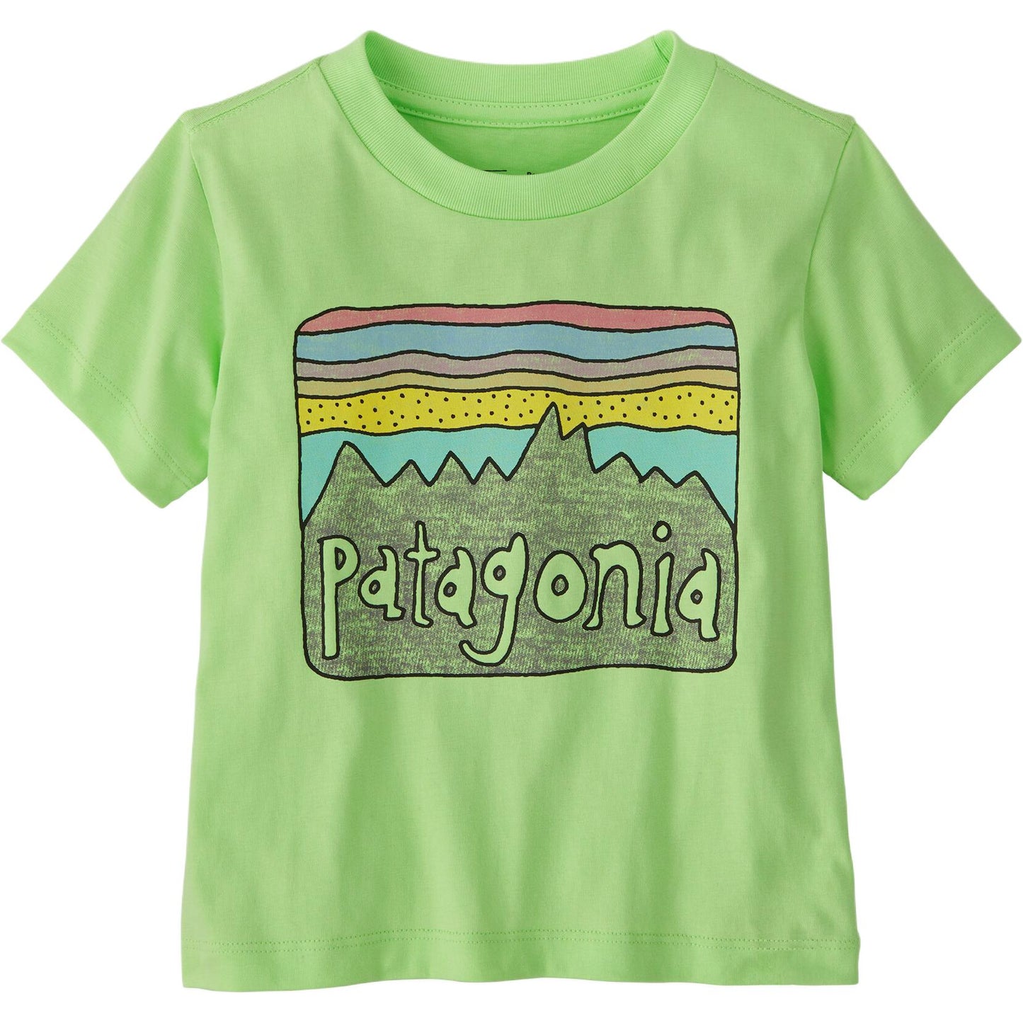 Patagonia patagonia t-shirt fitz roy skies soft simple pullover short sleeve infant & toddler