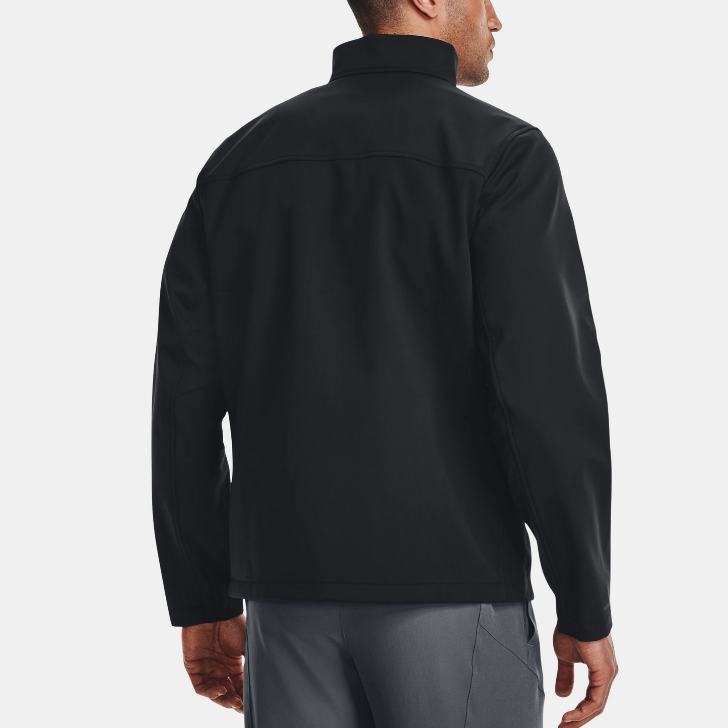Under armour пэчворк молния стоячий воротник тренировочный спорт многокарманный куртка мужская черный