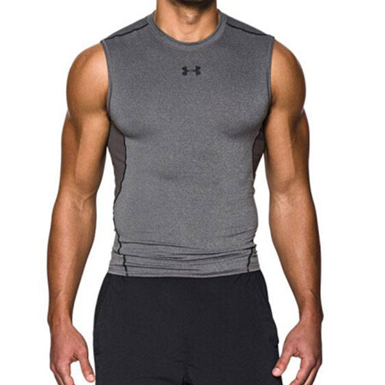 Under armour under armour повседневная спортивная дышащая пуловер без рукавов спортивная рубашка мужская темно-серая