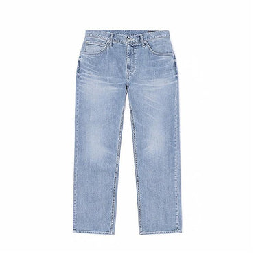 Li SS25 ochiq ko'k rangdagi erkaklarning moda kundalik jinsi shimlari