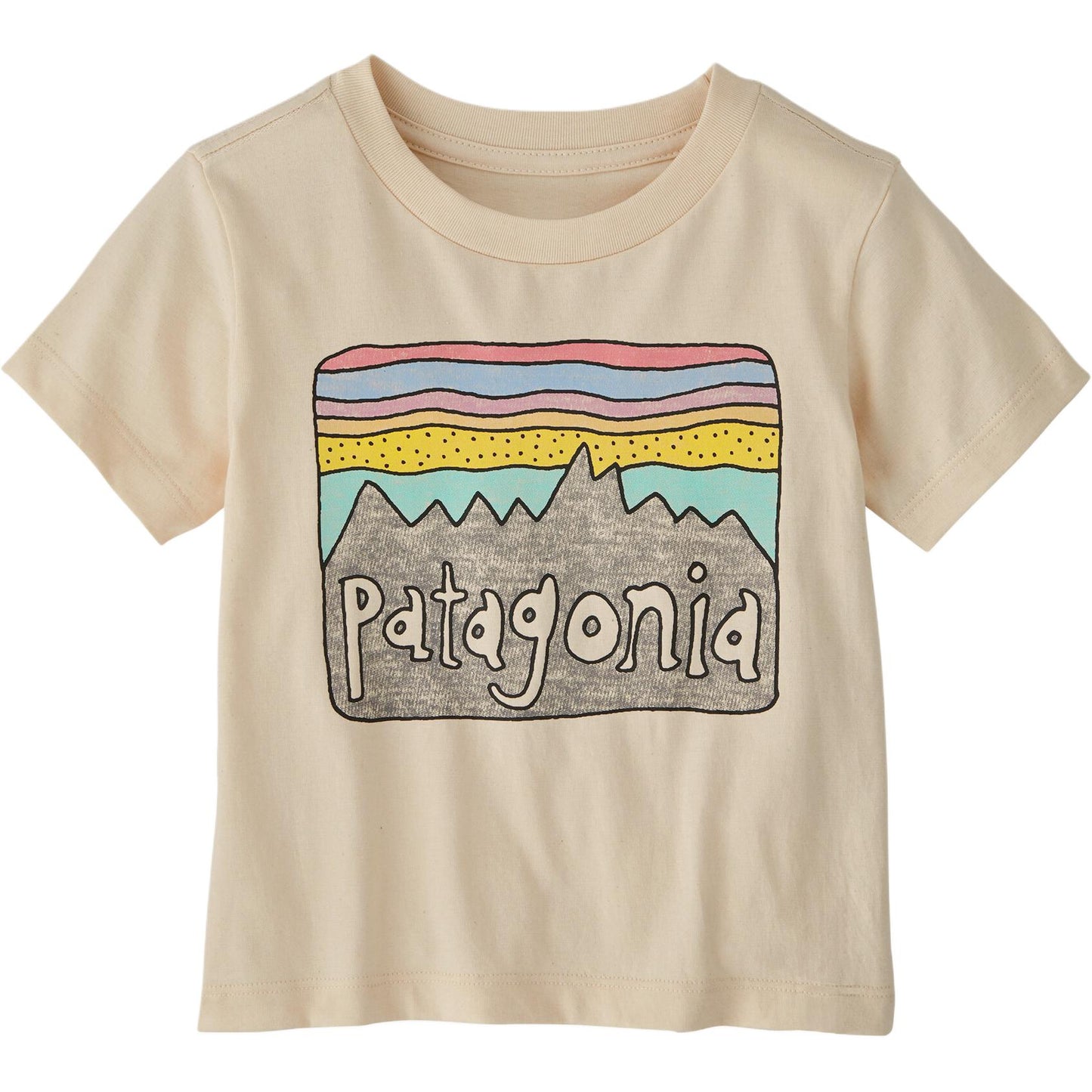 Patagonia patagonia t-shirt fitz roy skies soft simple pullover short sleeve infant & toddler