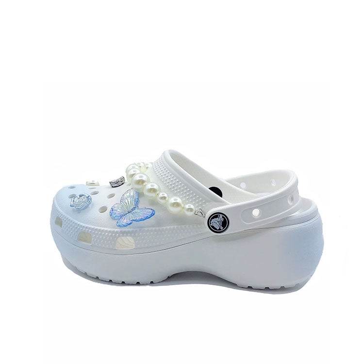 Шлепанцы женские Crocs Baya Platform Clog Butterfly Flower - Boxette Shop
