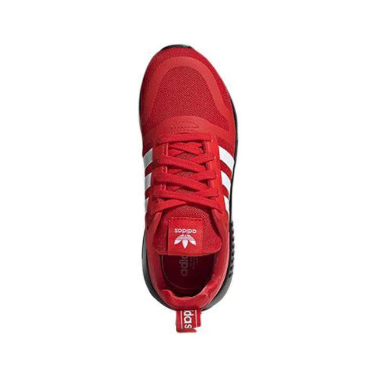 Adidas originals multix ткань модные повседневные амортизирующие износостойкие низкопробные детские кроссовки красного цвета для средних и маленьких детей