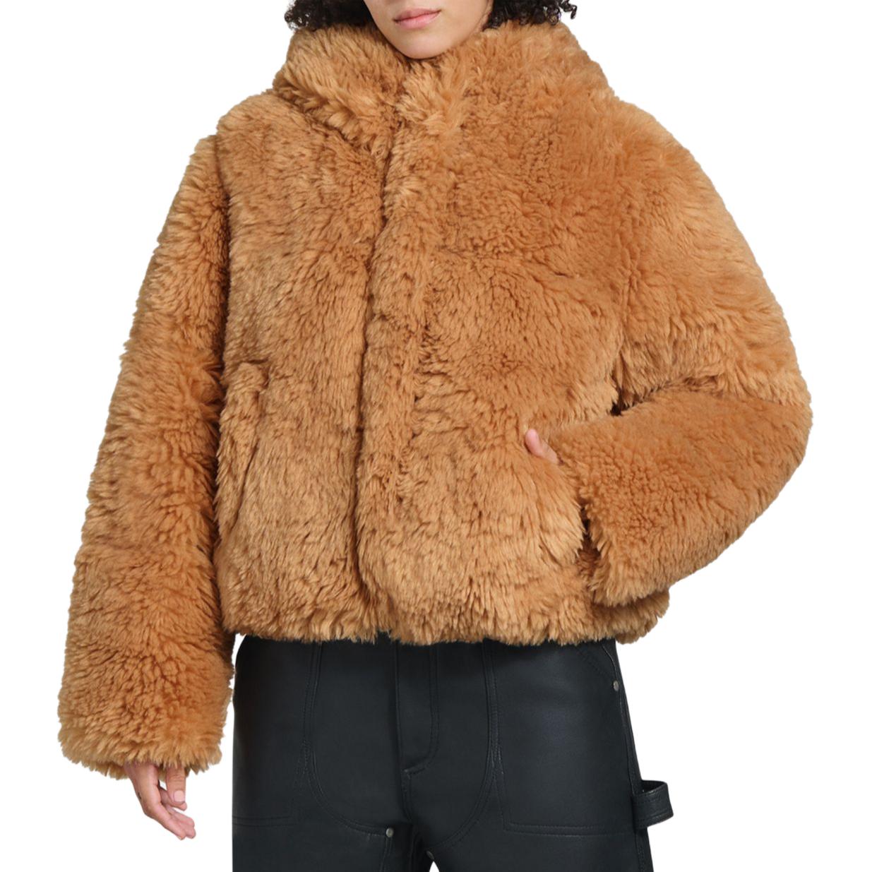 Ugg fw24 ronnie куртка с длинным рукавом сидячая хлопковая женская коричневая