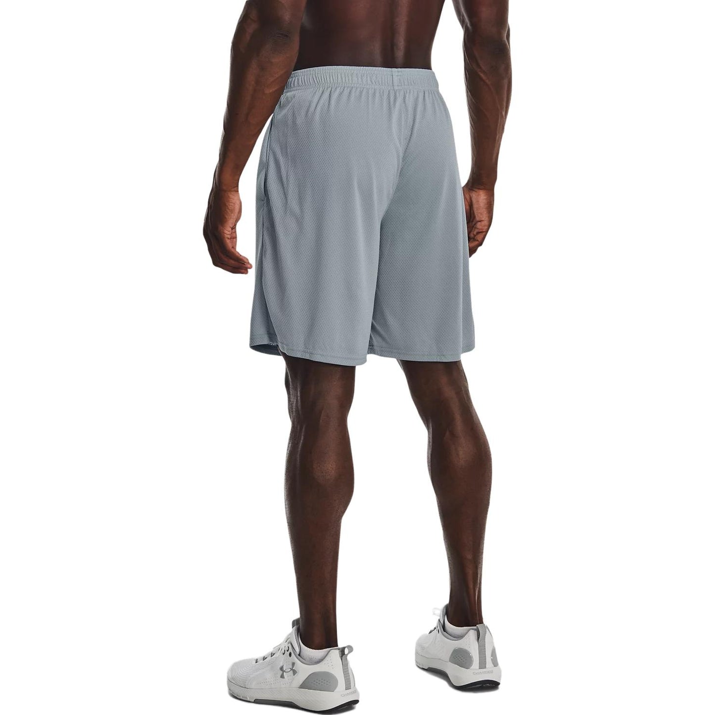Under armour solid logo stretch waistband athletic shorts men's harbour blue