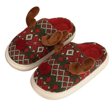 Yupqa chiziqlar qiziqarli Rojdestvo elk qish oylarida issiq multfilm paxta terlik ayollar yashil kiyish