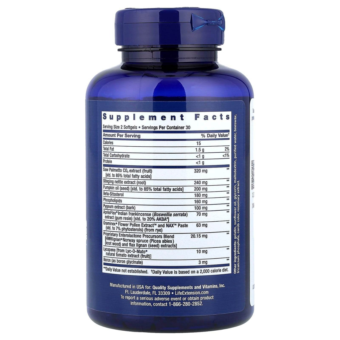 БАД Life Extension Ultra Prostate Formula, ультра формула для мужского здоровья, 60 капсул - Boxette Shop