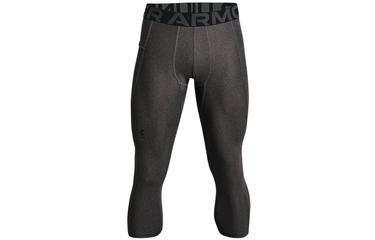 Ua heatgear® armour athletic training tight breathable pants men's carbon grey