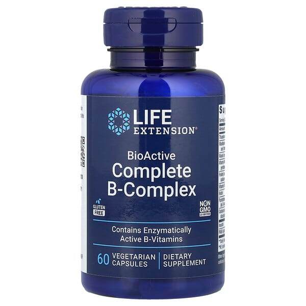 БАД Life Extension, комплекс витаминов группы B, 60 капсул - Boxette Shop
