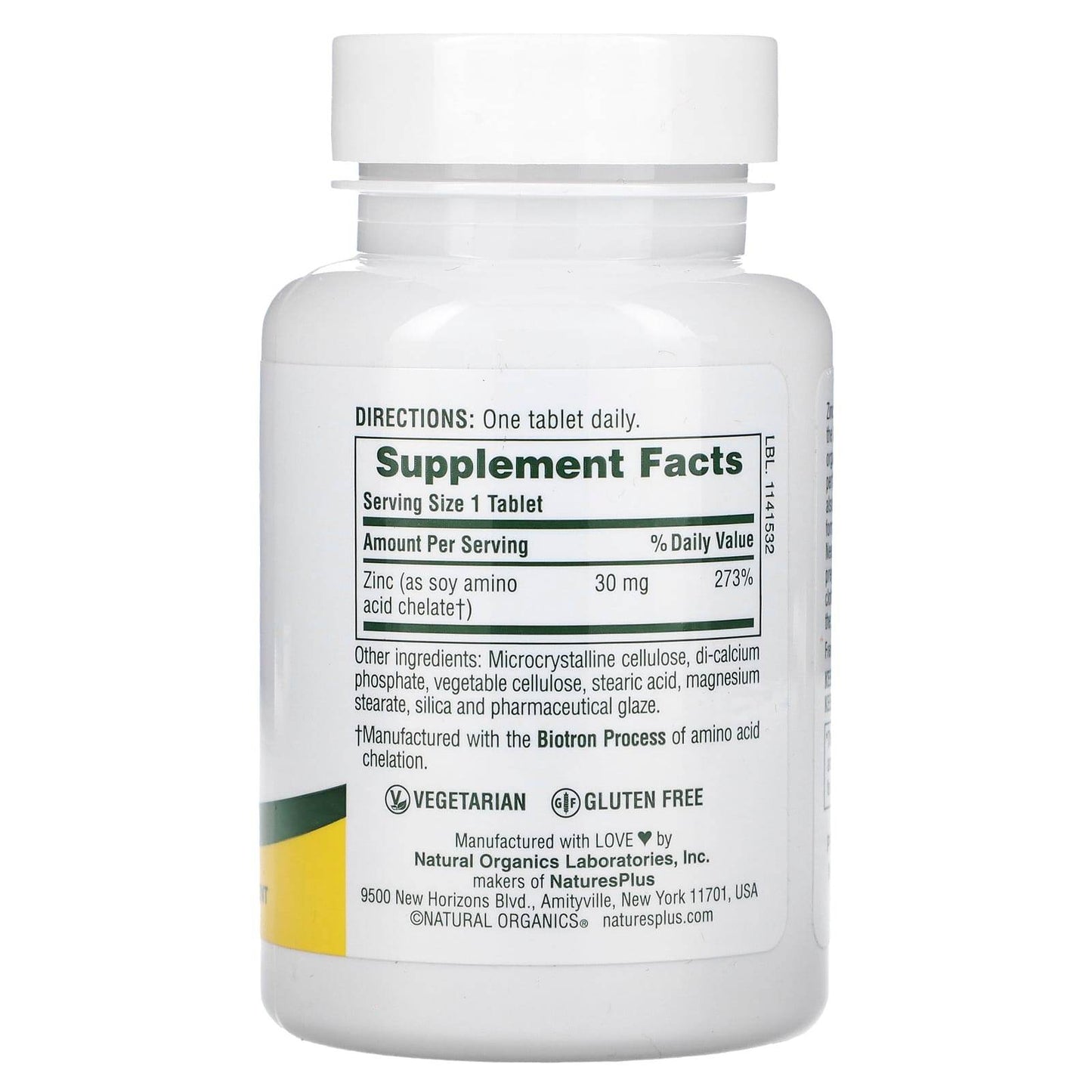БАД NaturesPlus, Цинк, 90 таблеток - Boxette Shop