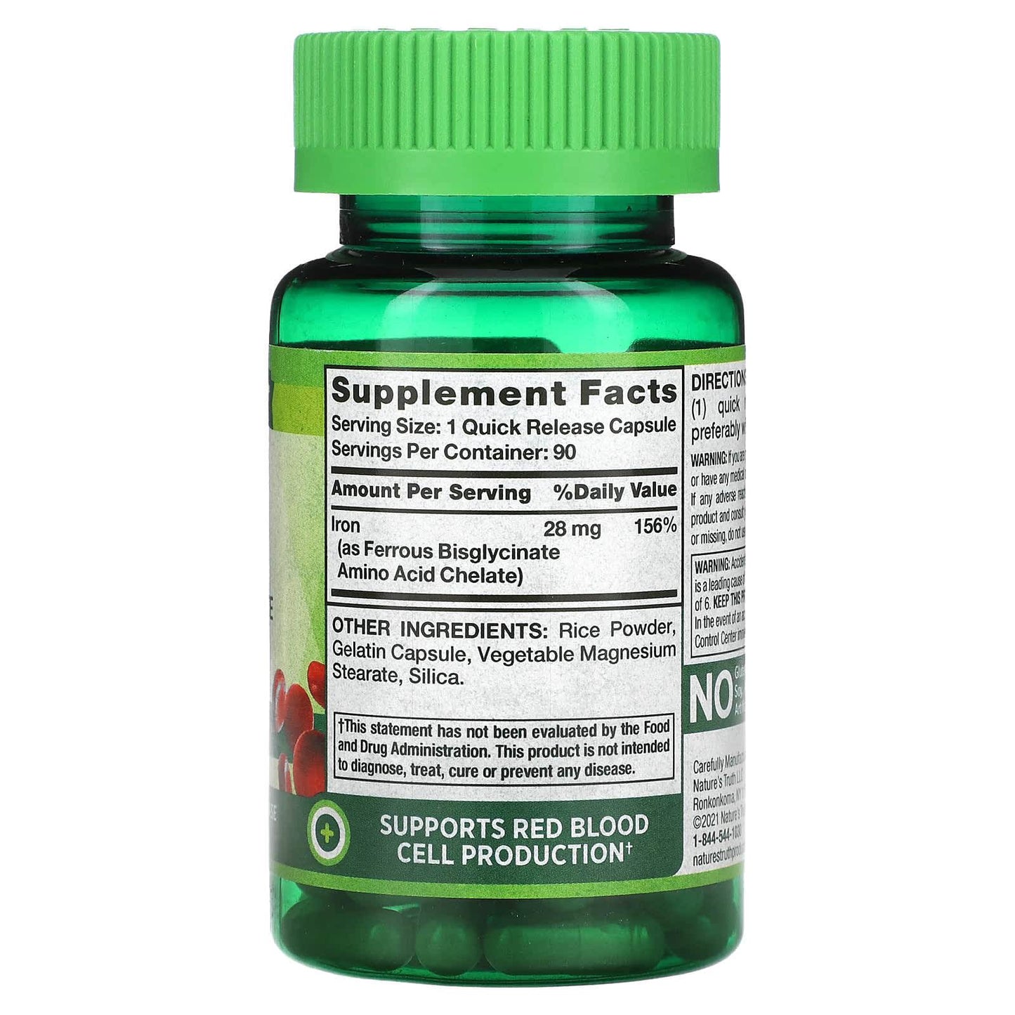 БАД Nature's Truth, Easy Iron, 28 мг, 90 капсул - Boxette Shop