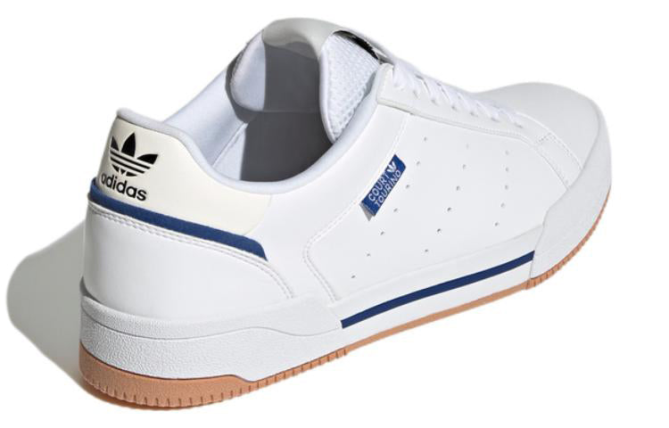 Adidas originals court tourino синтетическая кожа коровья кожа досуг нескользящий износостойкий низкий топ доски обувь мужские и женские модели белый