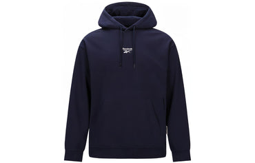 Reebok brendi logotipi moda qalpoqli uzun yengli pullover kozok erkaklar va ayollar modellari to'q ko'k