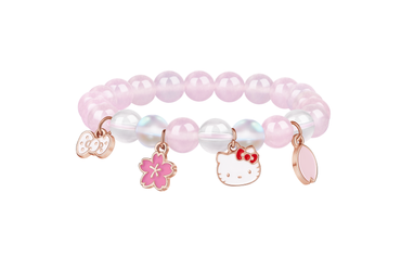 Браслет женский Hello Kitty Bow Rose Quartz