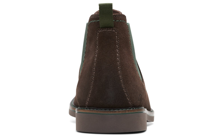 Clarks clarks 2 слоя коровьей кожи британский стиль мешать прилив сапоги мода среднего полумесяца челси сапоги мужские коричневые