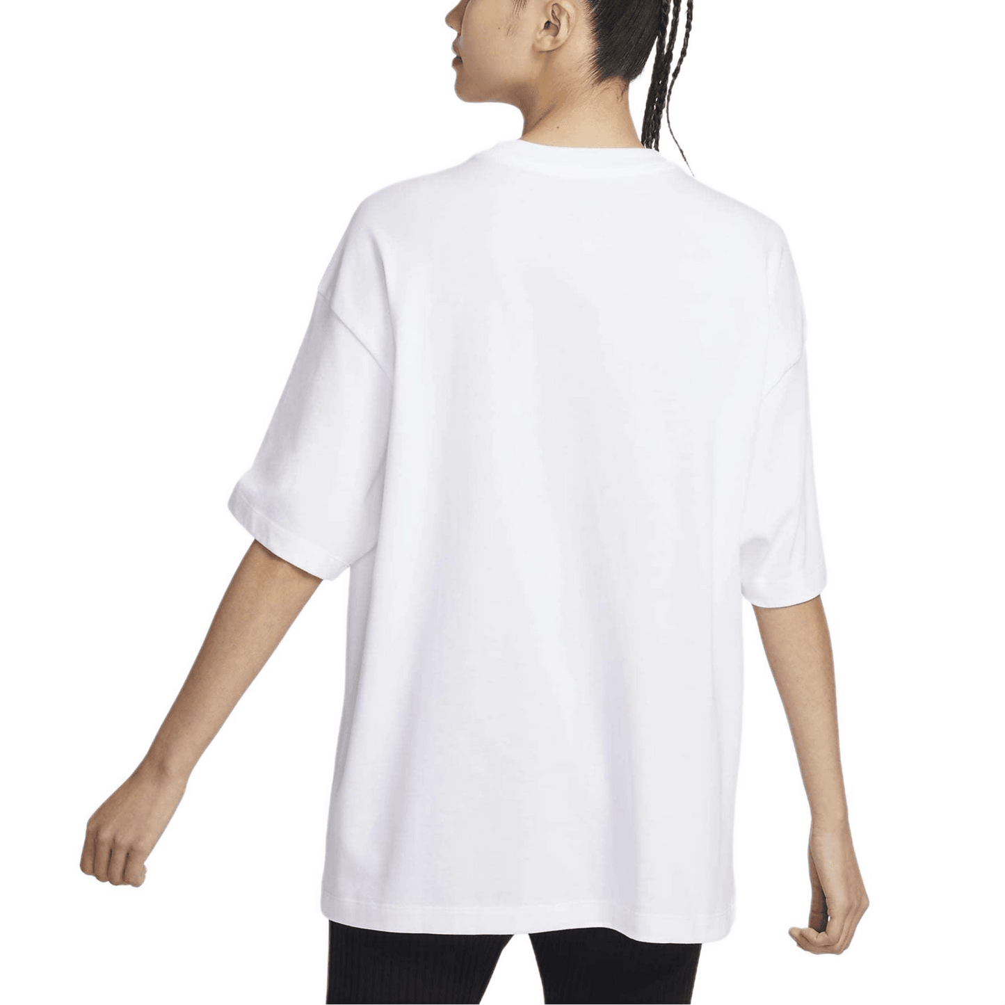Nike sports life solid colour half sleeve round neck pullover short sleeve t-shirt women's white - Boxette Shop