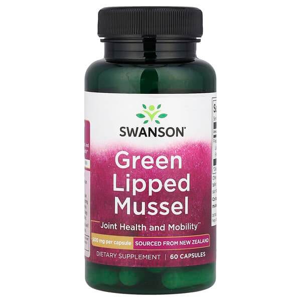 БАД Swanson Green Lipped Mussel, 500 мг, 60 капсул - Boxette Shop