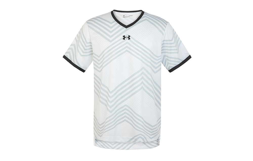 Футболка с коротким рукавом under armour training jersey stripe quick dry straight t-shirt мужская и женская белая