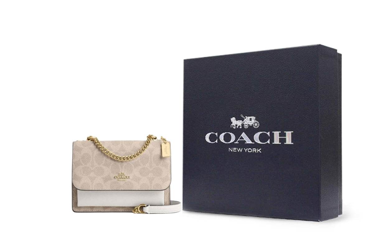 Сумка женская Coach Klare 17 Metallic Logo Coated Canvas - Boxette Shop
