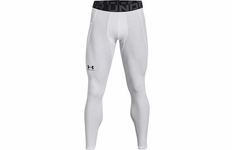 Under armour heatgear skinny solid slim fit inside fitness pants wraparound athletic pants men's white