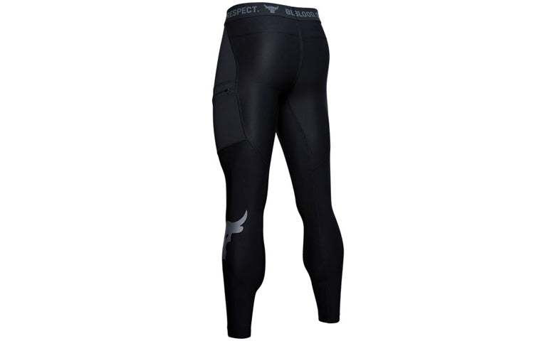 Under armour x monolith johnson совместный бренд project rock skinny брюки для фитнеса мужские черные