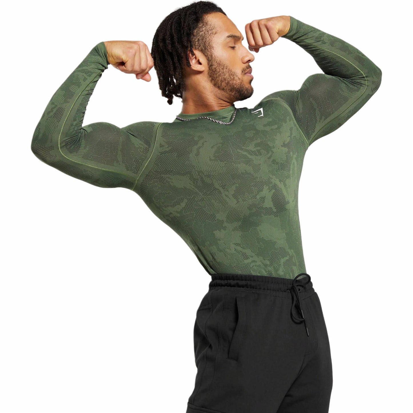 Лонгслив спортивный мужской Gymshark GEO Seamless