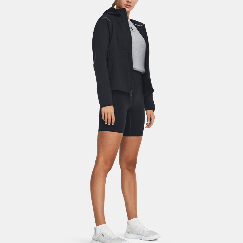 Under armour andromeda solid zip hooded jacket women's black
