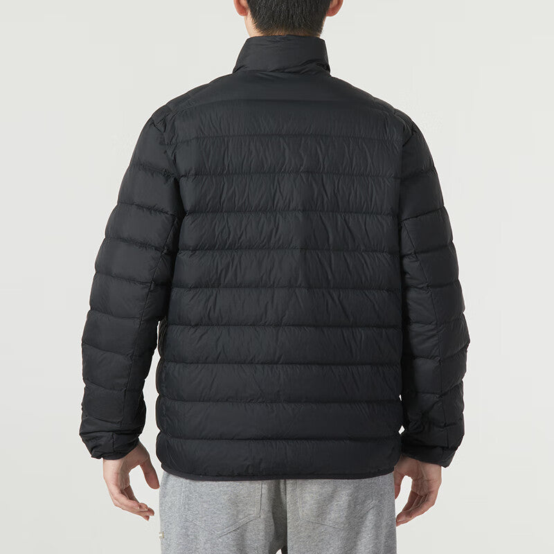 Under armour solid colour stand collar sports windproof warm quilted down jacket unisex black