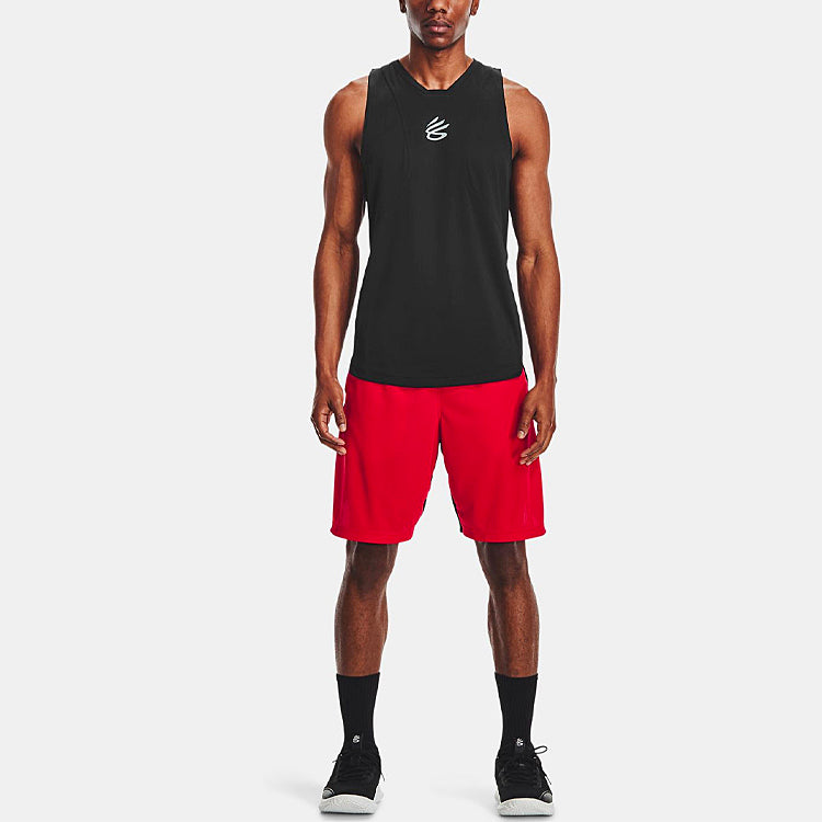 Under armour curry performance баскетбол обучение дышащий quick dry спорт casual crossover жилет мужской черный