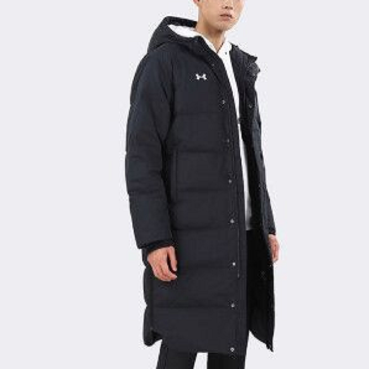 Under armour andromeda спортивная пуховая куртка с длинным капюшоном для тренировок и соревнований зимняя мужская и женская куртка черного цвета