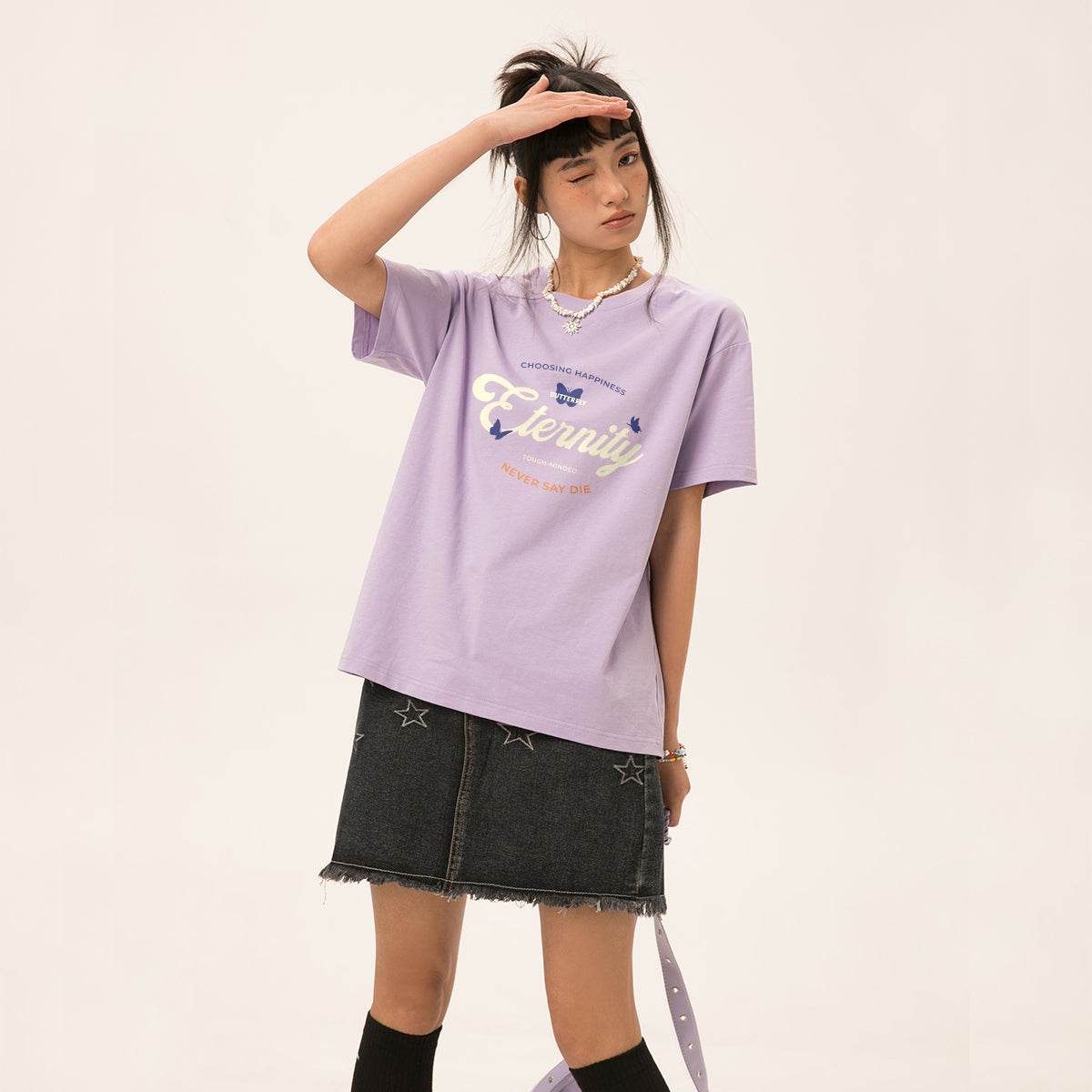 Футболка женская Miniso с круглым вырезом - Boxette Shop