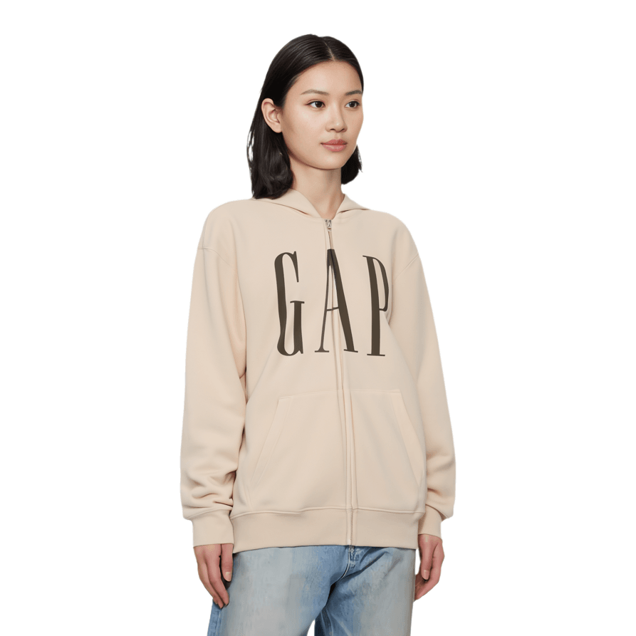 Gap осень печатные буквы логотип флис с капюшоном повседневная куртка толстовка мужские и женские модели - Boxette Shop