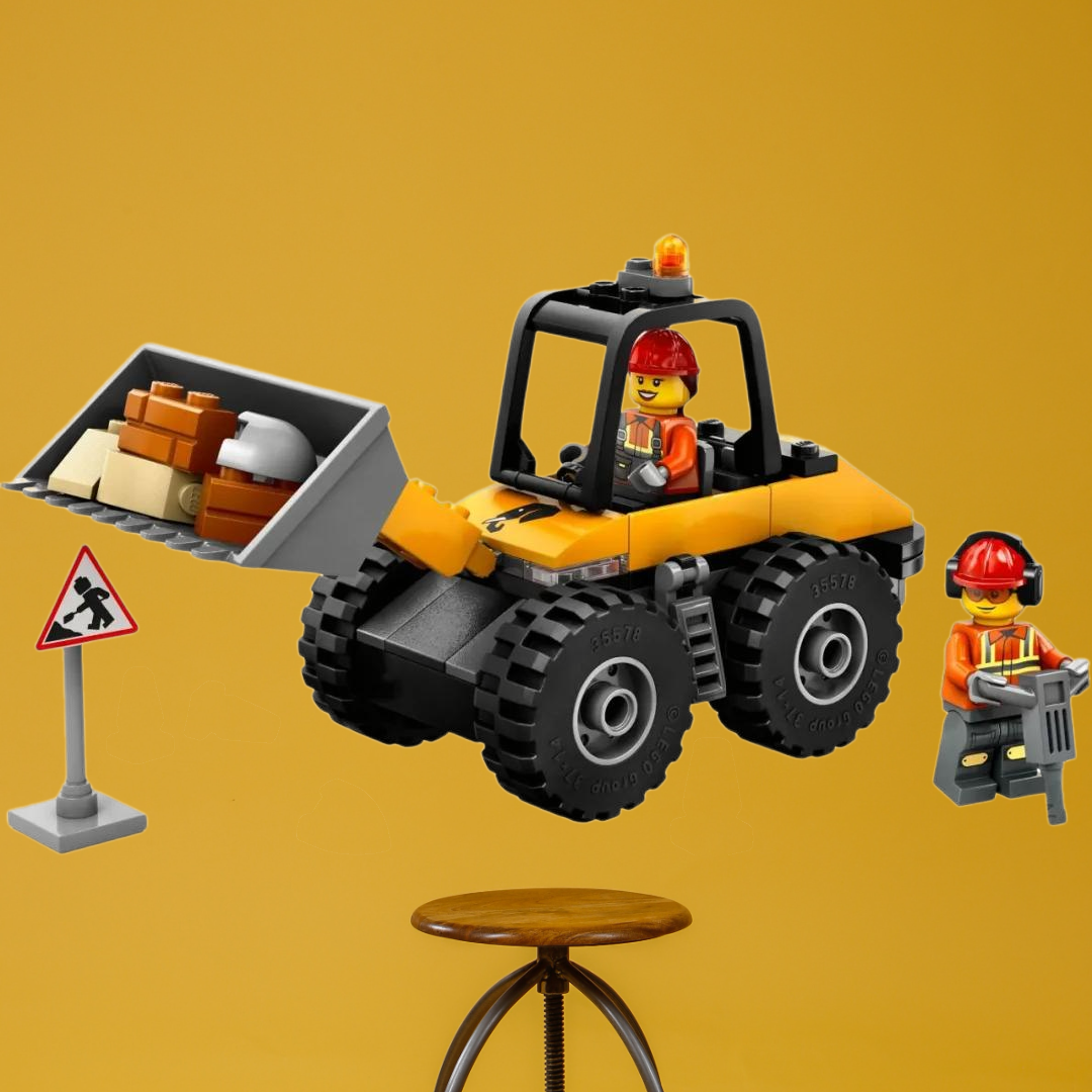 LEGO sariq g'ildirakli yuklagich (60450)