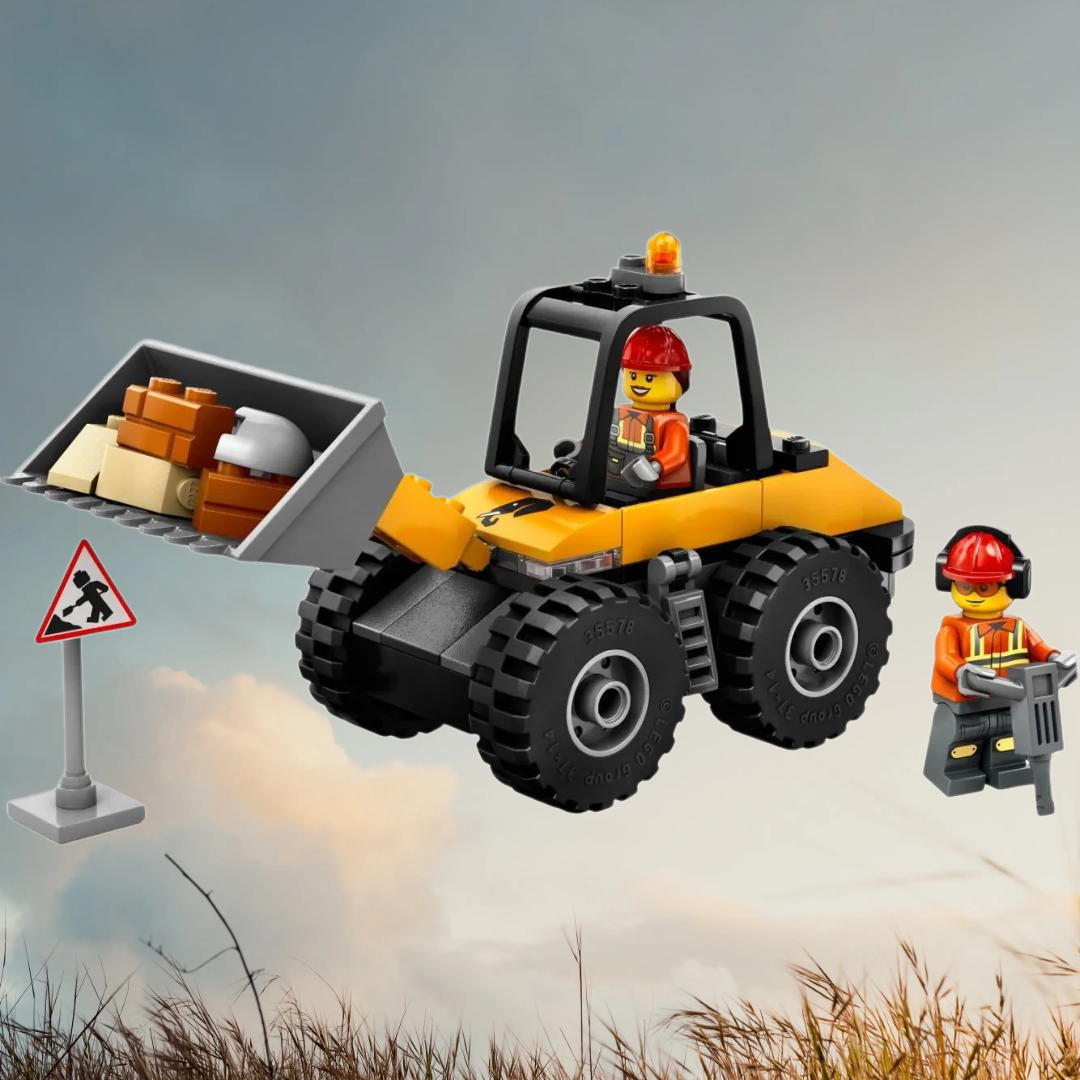 LEGO sariq g'ildirakli yuklagich (60450)