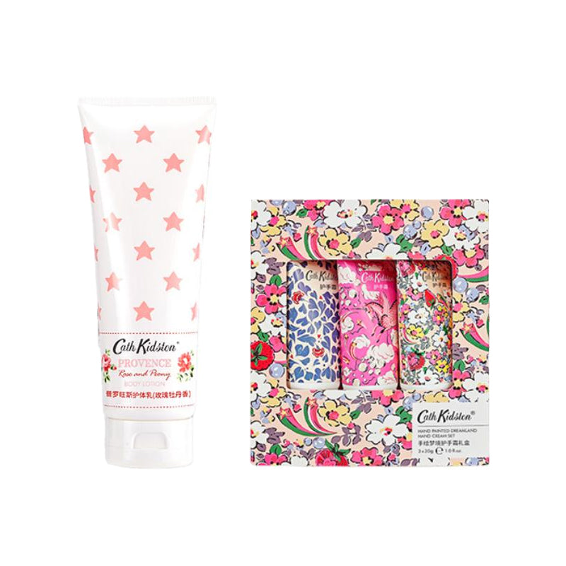Подарочный набор cath kidston hand & lip nectar body lotion treatment set aromatic benefits 50ml+4g+250ml