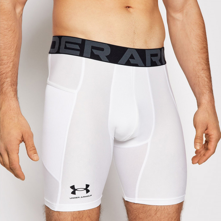 Спортивные шорты under armour heatgear andromeda strong stretch training fitness sports shorts мужские белые