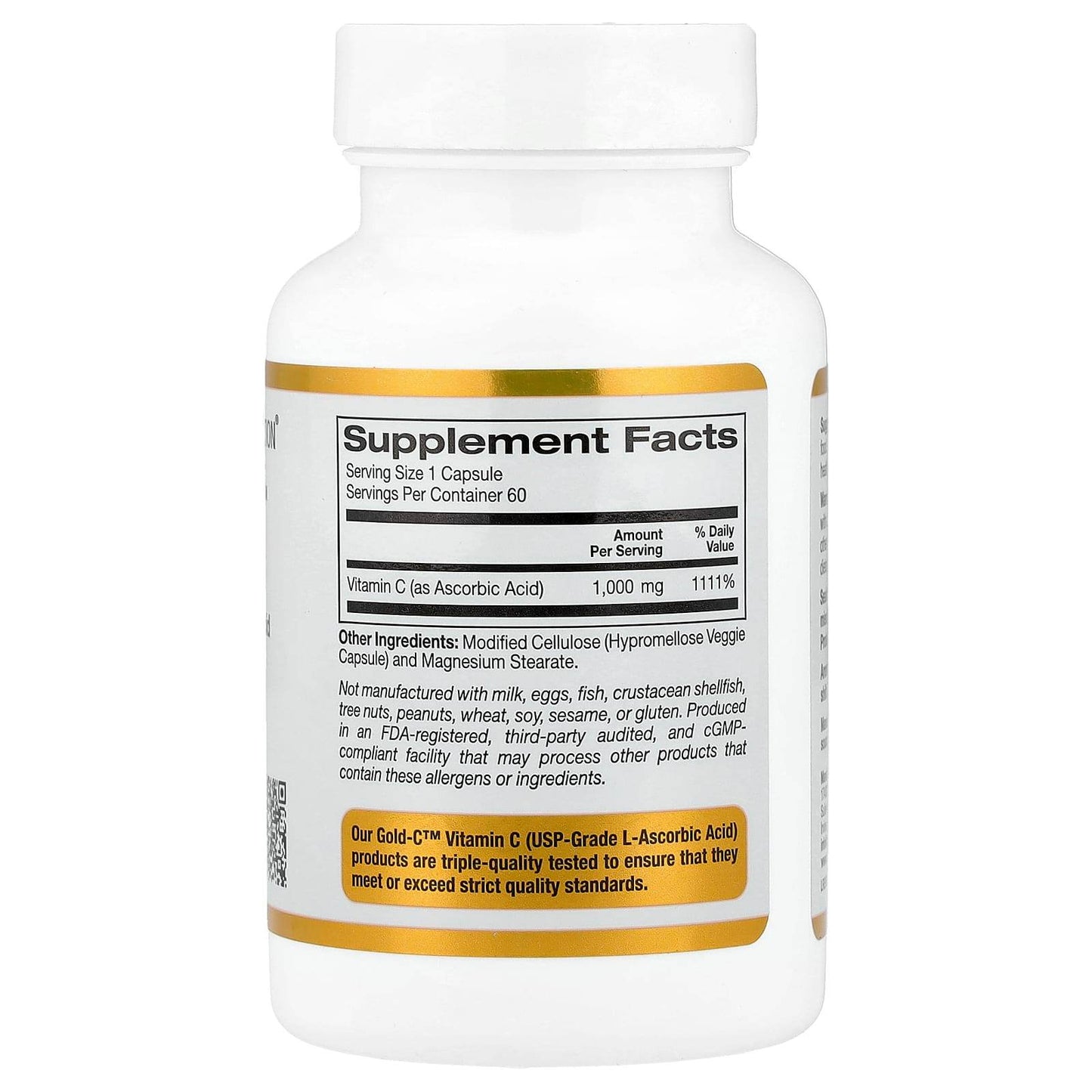 БАД California Gold Nutrition Gold C, 1000 мг, 60 капсул - Boxette Shop