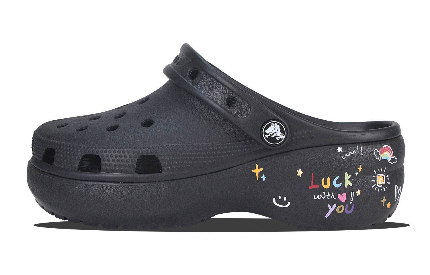 Шлепанцы женские Crocs Classic Platform Clog Lucky Rainbow - Boxette Shop