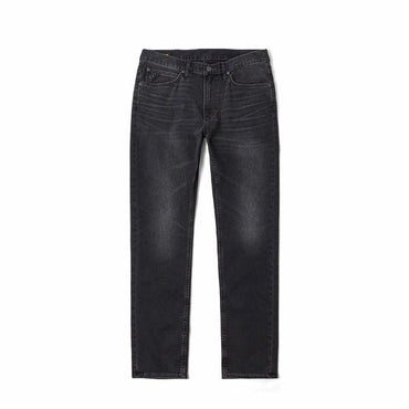 Lee toraytirilgan o'rta bo'yli jinsi shimlar, toraytirilgan belbog'li, engil, qulay, erkaklar jinsi, qora va kulrang