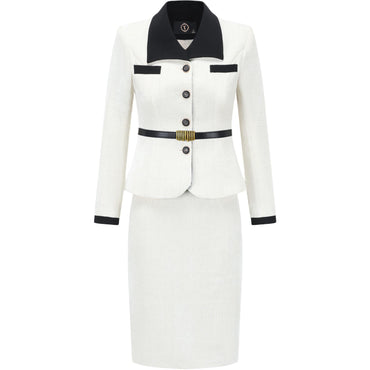 One challon 2025 kuzgi kichik parfyumeriya shamol kostyumi ayollar kuz va qishki mashhur temperamentli qisqa ko'ylagi yarim tanali ikki qismli yubka yubka kostyumi ayollar modellari