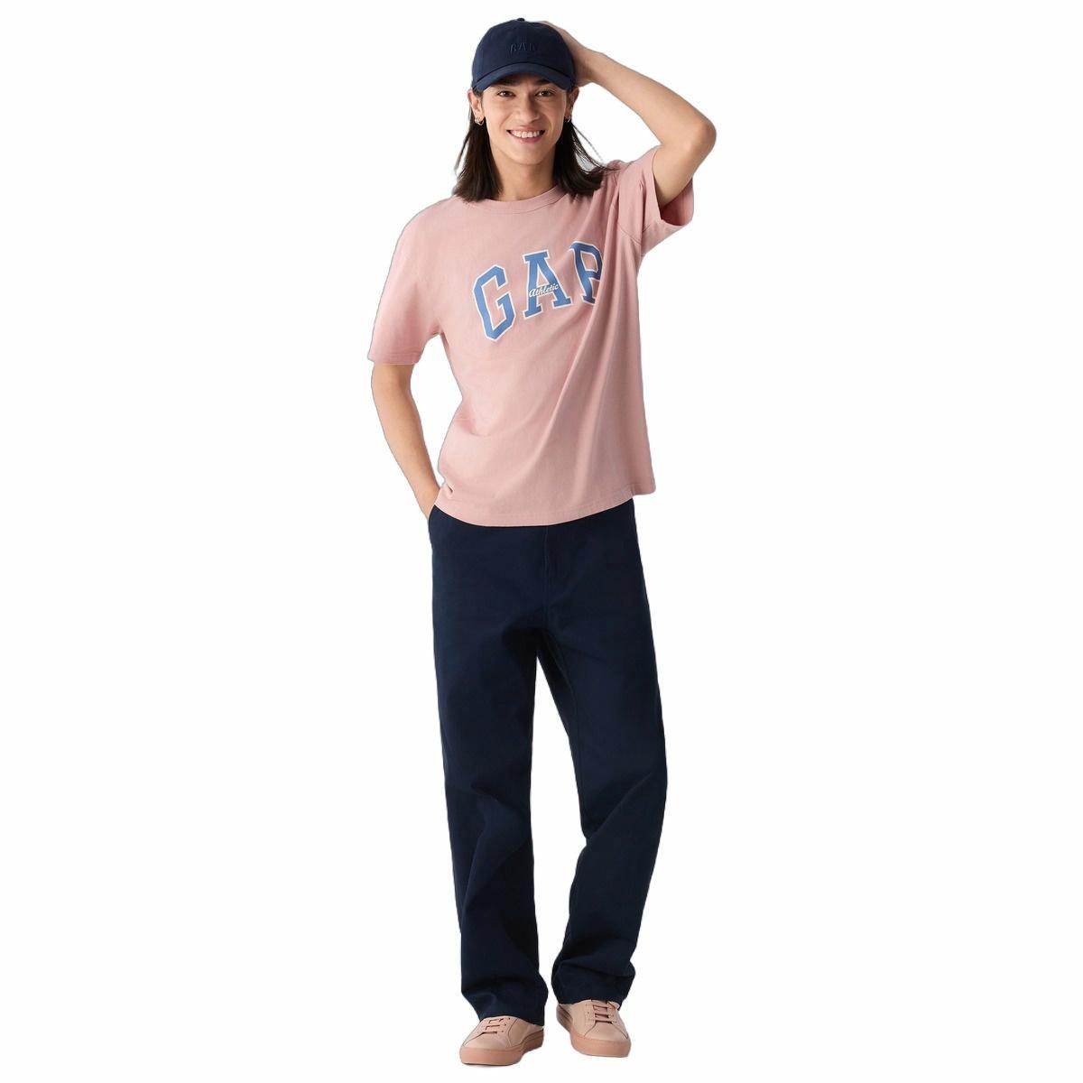 Gap весна и лето буквы печатных логотип свободные футболки с коротким рукавом модные повседневные мужчины и женщины с одинаковыми моделями - Boxette Shop