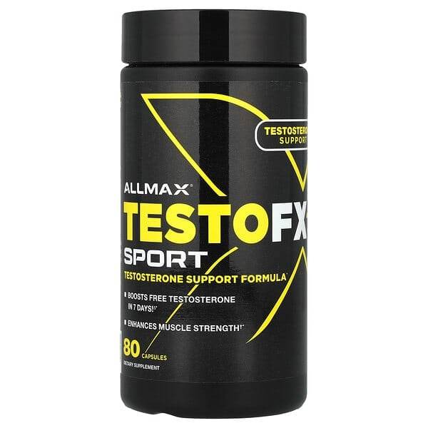 БАД ALLMAX TestoFX Sport, для поддержки тестостерона, 80 капсул - Boxette Shop