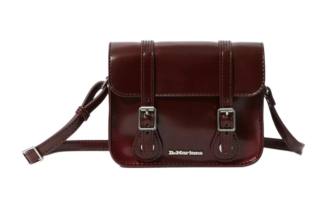 Dr.martens martin двойная пряжка с магнитной застежкой полиуретан crossbody regular унисекс пара вишнево-красный