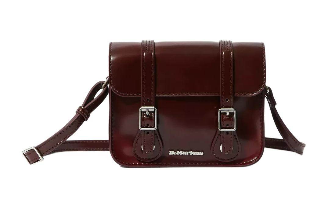 Dr.martens martin двойная пряжка с магнитной застежкой полиуретан crossbody regular унисекс пара вишнево-красный - Boxette Shop